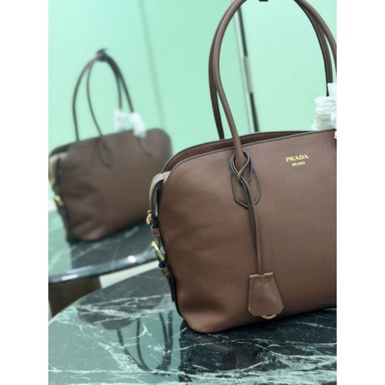 Premium Replica Prada Large Tote Bag 1BG600 Brown Clone