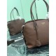 Premium Replica Prada Large Tote Bag 1BG600 Brown Clone