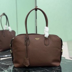 Premium Replica Prada Large Tote Bag 1BG600 Brown Clone
