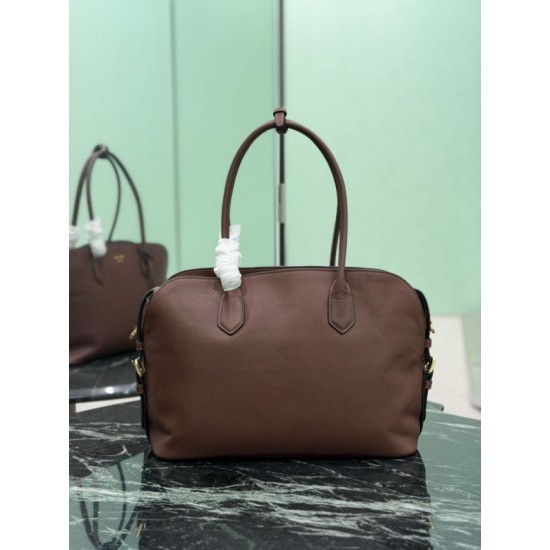 Premium Replica Prada Large Tote Bag 1BG600 Brown Clone