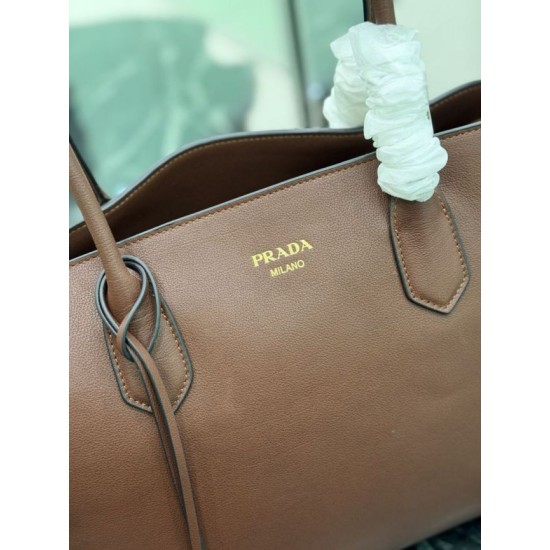 Premium Replica Prada Large Tote Bag 1BG600 Brown Clone