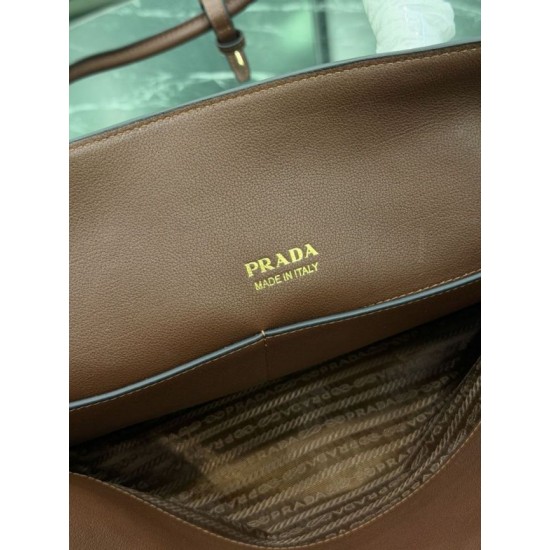 Premium Replica Prada Large Tote Bag 1BG600 Brown Clone