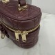 AAAA Fake Dior Lady Dior Micro Washbag Bordeaux Inspired Knockoff Premium Replica Dior Lady Dior Micro Washbag Bordeaux Clone