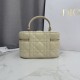 AAAA Fake Dior Lady Dior Micro Washbag Apricot Inspired Knockoff Premium Replica Dior Lady Dior Micro Washbag Apricot Clone