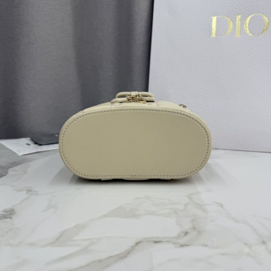 AAAA Fake Dior Lady Dior Micro Washbag Apricot Inspired Knockoff Premium Replica Dior Lady Dior Micro Washbag Apricot Clone