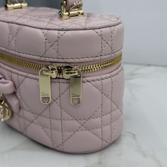 Premium Replica Dior Lady Dior Micro Washbag Pink Clone
