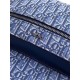 Premium Replica Dior Rider Canvas Backpack Dior Oblique jacquard blue Clone