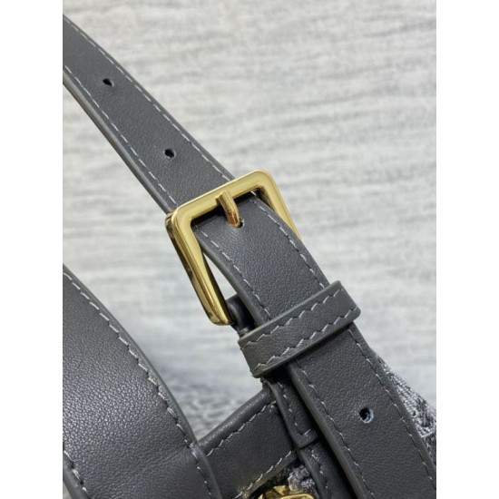 Premium Replica Dior Medium D-Journey bag denim jacquard with oblique motif blue Clone