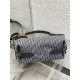 Premium Replica Dior Medium D-Journey bag denim jacquard with oblique motif blue Clone