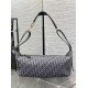 Premium Replica Dior Medium D-Journey bag denim jacquard with oblique motif blue Clone