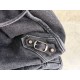 Premium Replica Balenciaga Le City bag black washed denim Clone