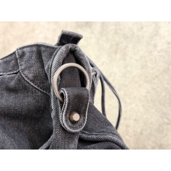 Premium Replica Balenciaga Le City bag black washed denim Clone