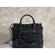 Premium Replica Balenciaga Le City bag black washed denim Clone