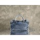 Premium Replica Balenciaga Le City bag blue washed denim Clone