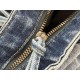 Premium Replica Balenciaga Le City bag blue washed denim Clone
