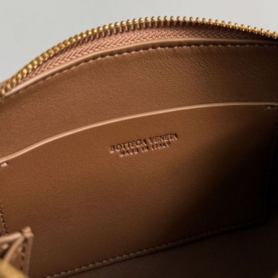 Premium Replica Bottega Veneta Concerto pouch brown intrecciato suede Clone