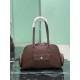 AAAA Fake Prada medium top-handle bag brown Inspired Knockoff Premium Replica Prada medium top-handle bag brown Clone