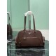 AAAA Fake Prada medium top-handle bag brown Inspired Knockoff Premium Replica Prada medium top-handle bag brown Clone