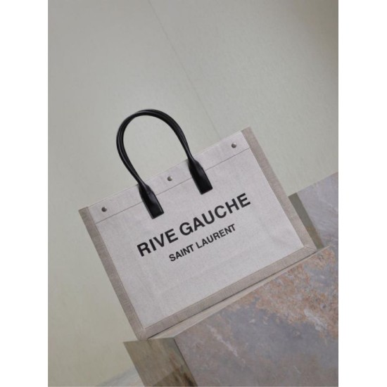 Fake YSL Saint Laurent Rive Gauche Tote Bag Beige Wholesale Replica YSL Saint Laurent Rive Gauche Tote Bag Beige Clone Knockoff