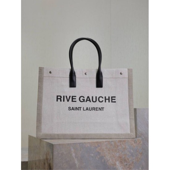 Fake YSL Saint Laurent Rive Gauche Tote Bag Beige Wholesale Replica YSL Saint Laurent Rive Gauche Tote Bag Beige Clone Knockoff