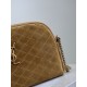 Replica YSL Saint Laurent Gaby Quilted Suede Shoulder Bag Yellow Clone Knockoff