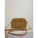 Replica YSL Saint Laurent Gaby Quilted Suede Shoulder Bag Yellow Clone Knockoff