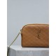 Replica YSL Saint Laurent Gaby Quilted Zip Pouch Brown Clone Knockoff