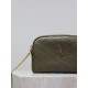 Replica YSL Saint Laurent Gaby Quilted Zip Pouch Blue Clone Knockoff
