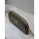 Replica YSL Saint Laurent Gaby Quilted Zip Pouch Blue Clone Knockoff
