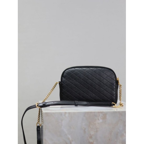 Fake YSL Saint Laurent Gaby Quilted Zip Pouch Black Wholesale Replica YSL Saint Laurent Gaby Quilted Zip Pouch Black Clone Knockoff