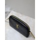 Fake YSL Saint Laurent Gaby Quilted Zip Pouch Black Wholesale Replica YSL Saint Laurent Gaby Quilted Zip Pouch Black Clone Knockoff