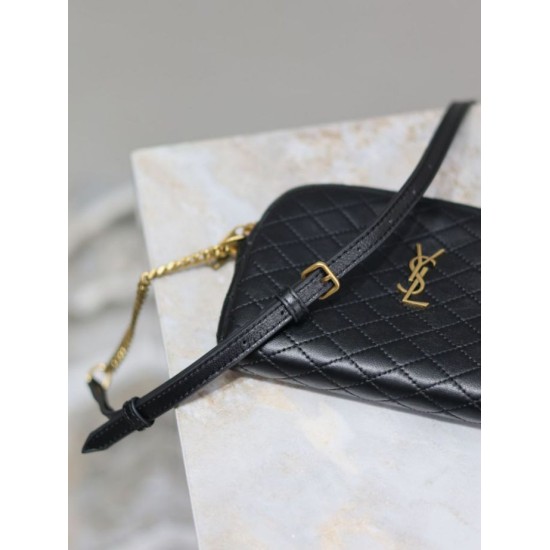 Fake YSL Saint Laurent Gaby Quilted Zip Pouch Black Wholesale Replica YSL Saint Laurent Gaby Quilted Zip Pouch Black Clone Knockoff