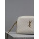 Replica YSL Saint Laurent Gaby Quilted Zip Pouch White Clone Knockoff