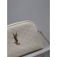 Replica YSL Saint Laurent Gaby Quilted Zip Pouch White Clone Knockoff