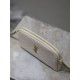 Replica YSL Saint Laurent Gaby Quilted Zip Pouch White Clone Knockoff