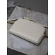 Replica YSL Saint Laurent Gaby Quilted Zip Pouch White Clone Knockoff