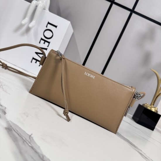 Replica Loewe Joya Pouch Brown Nappa Clone Knockoff