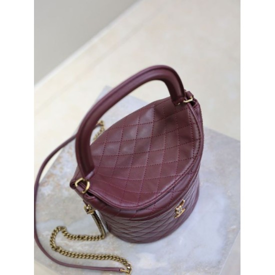 Replica YSL Saint Laurent Gaby Bucket Bags Burgundy Clone Knockoff