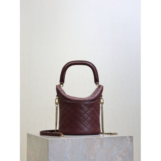 Replica YSL Saint Laurent Gaby Bucket Bags Burgundy Clone Knockoff