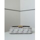 Replica Fendi Baguette FF Embroidered Classic Shoulder Bag Gray Clone Knockoff