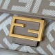 Replica Fendi Baguette FF Embroidered Classic Shoulder Bag Gray Clone Knockoff