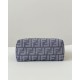 Replica Fendi Grace FF Denim Calfskin Bag Mini By The Way Boston Blue Clone Knockoff