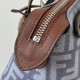 Replica Fendi Grace FF Denim Calfskin Bag Mini By The Way Boston Blue Clone Knockoff