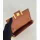 Replica Fendi Baguette Bag with Top Handle and Embossed FF Logo Brown Clone Knockoff