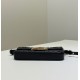 Fake Fendi Baguette Bag with Top Handle and Embossed FF Logo Black Wholesale Replica Fendi Baguette Bag with Top Handle and Embossed FF Logo Black Clone Knockoff