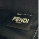 Fake Fendi Baguette Bag with Top Handle and Embossed FF Logo Black Wholesale Replica Fendi Baguette Bag with Top Handle and Embossed FF Logo Black Clone Knockoff