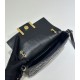 Fake Fendi Baguette Bag with Top Handle and Embossed FF Logo Black Wholesale Replica Fendi Baguette Bag with Top Handle and Embossed FF Logo Black Clone Knockoff