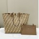 Replica Fendi Roll Large Reversible Tote Bag Apricot Clone Knockoff