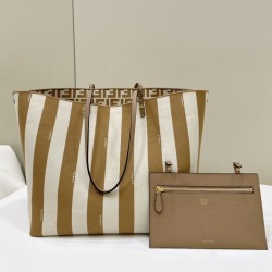 Replica Fendi Roll Large Reversible Tote Bag Apricot Clone Knockoff