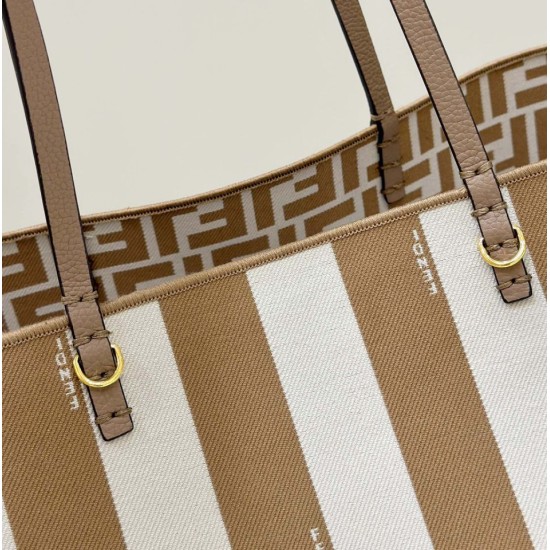 Replica Fendi Roll Large Reversible Tote Bag Apricot Clone Knockoff